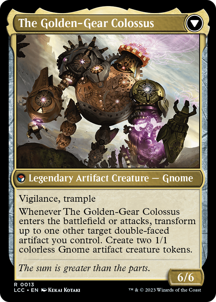 Tetzin, Gnome Champion // The Golden-Gear Colossus [The Lost Caverns of Ixalan Commander] | Game Grid - Logan
