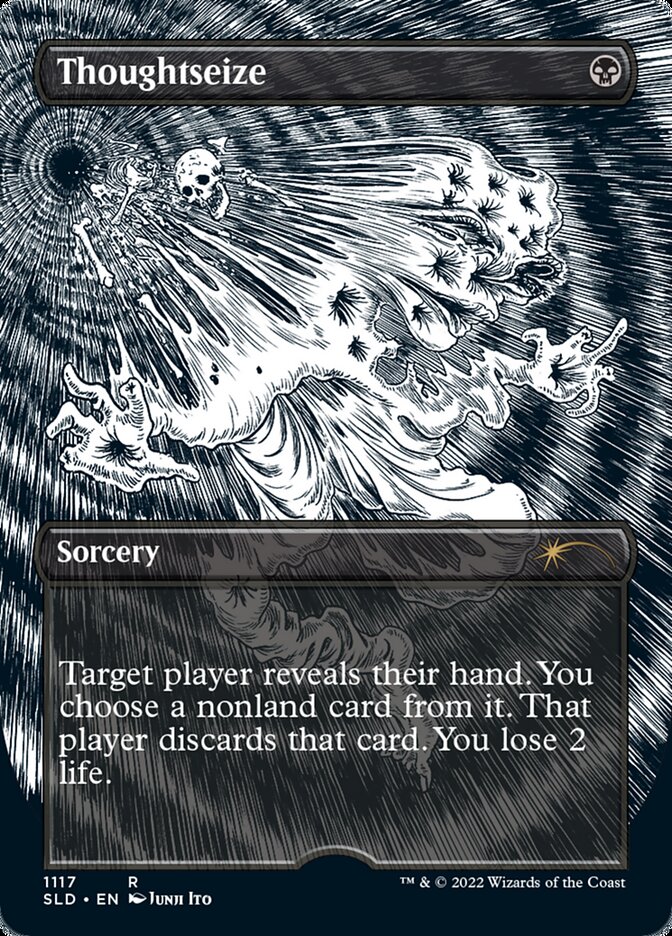 Thoughtseize (Borderless Etched Foil) [Secret Lair Drop Series] | Game Grid - Logan