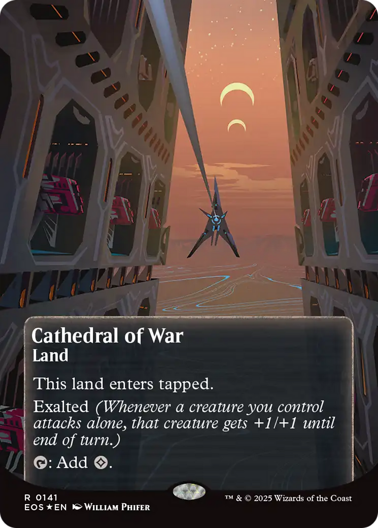 Cathedral of War (0141) (Borderless) (Galaxy Foil) [Edge of Eternities: Stellar Sights] | Game Grid - Logan