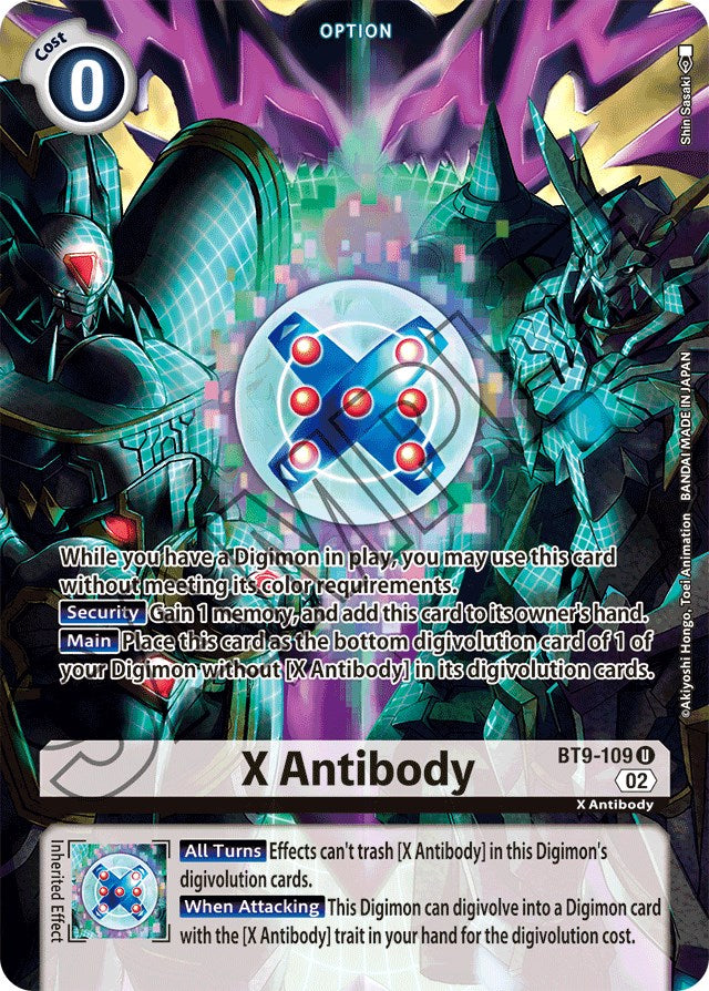 X Antibody [BT9-109] (Alternate Art) [Starter Deck: Beelzemon Advanced Deck Set] | Game Grid - Logan