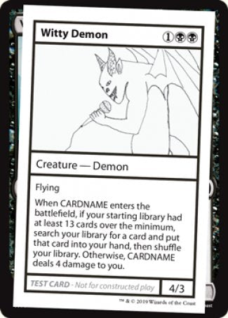 Witty Demon (2021 Edition) [Mystery Booster Playtest Cards] | Game Grid - Logan