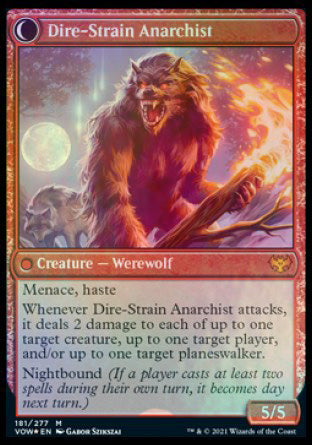 Volatile Arsonist // Dire-Strain Anarchist [Innistrad: Crimson Vow Prerelease Promos] | Game Grid - Logan