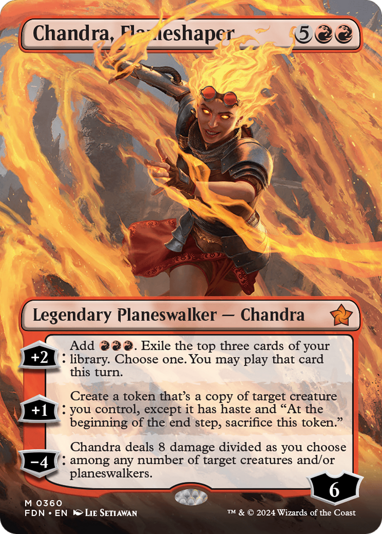 Chandra, Flameshaper (Borderless) [Foundations] | Game Grid - Logan