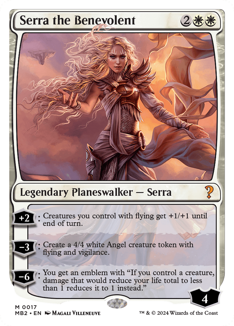 Serra the Benevolent (White Border) [Mystery Booster 2] | Game Grid - Logan