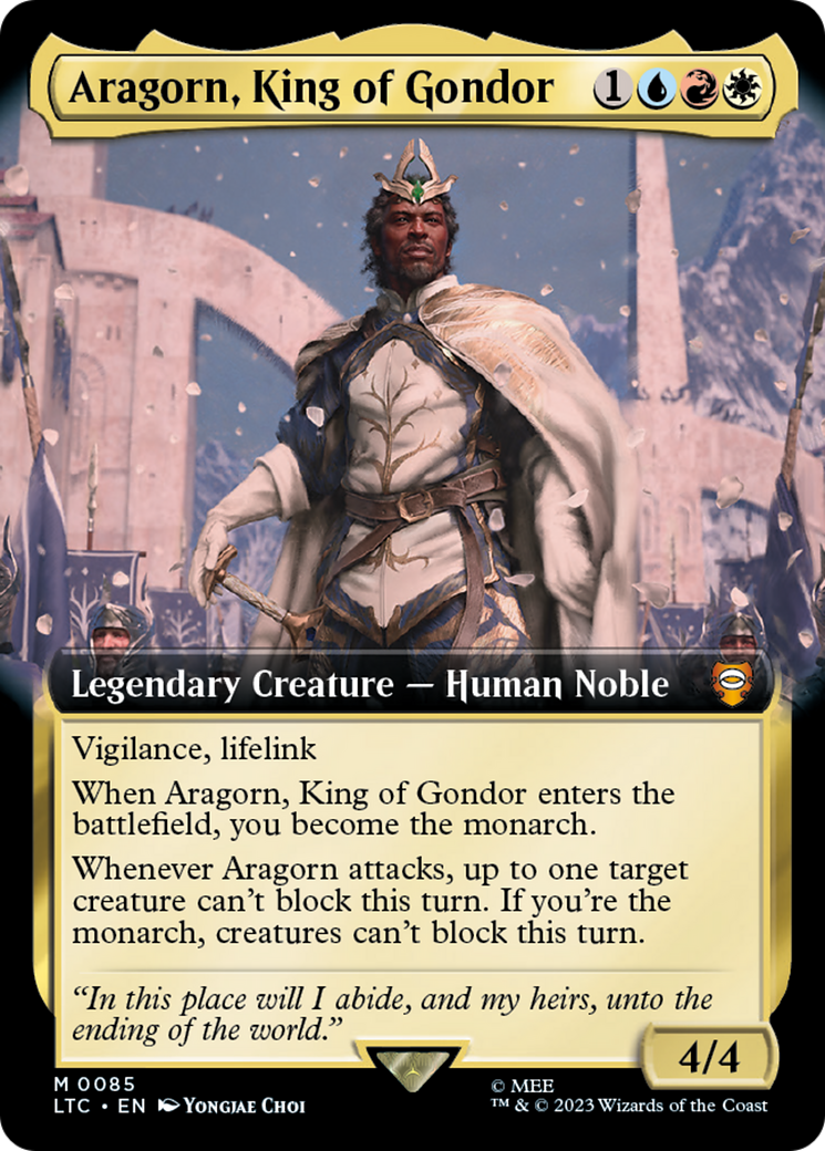 Aragorn, King of Gondor (Extended Art) [The Lord of the Rings: Tales of Middle-Earth Commander] | Game Grid - Logan