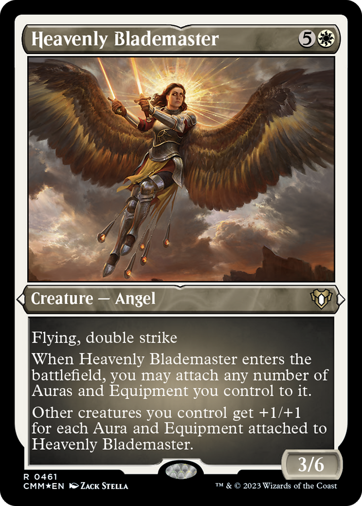 Heavenly Blademaster (Foil Etched) [Commander Masters] | Game Grid - Logan