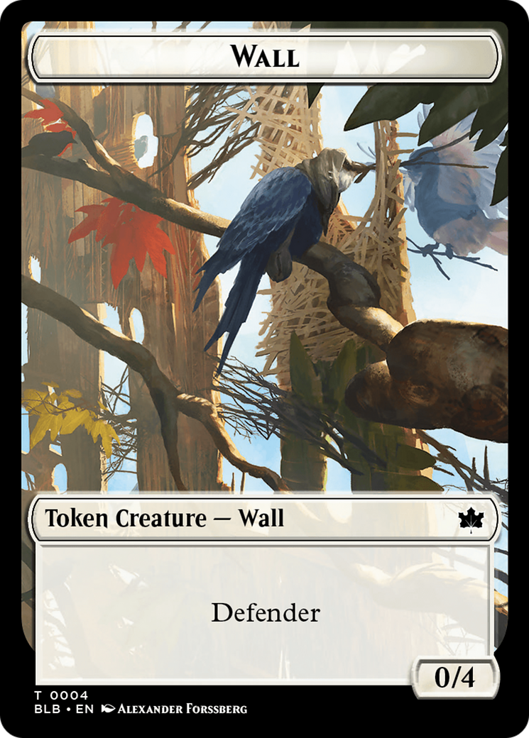 Wall // Intrepid Rabbit Double-Sided Token [Bloomburrow Tokens] | Game Grid - Logan