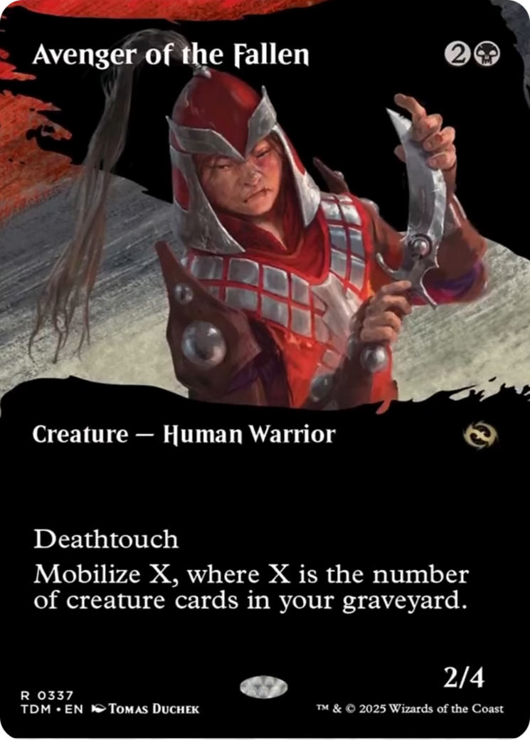 Avenger of the Fallen (Borderless) [Tarkir: Dragonstorm] | Game Grid - Logan