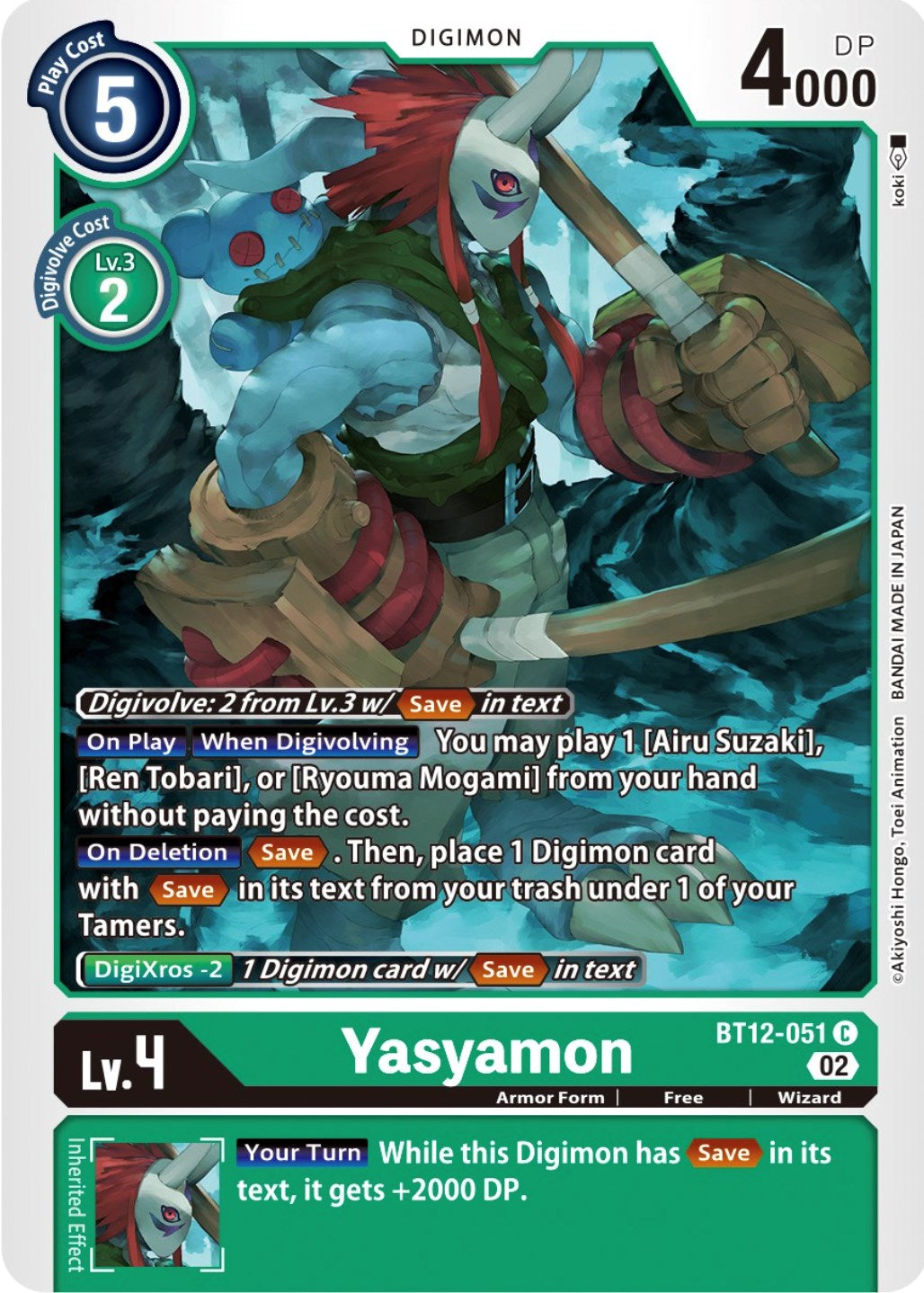 Yasyamon [BT12-051] [Across Time] | Game Grid - Logan