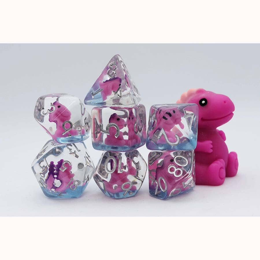 RPG Dice Set: Pink T-Rex | Game Grid - Logan