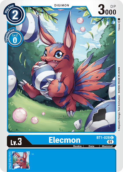 Elecmon [BT1-028] (Alternative Art) [Starter Deck: Ulforce Veedramon] | Game Grid - Logan