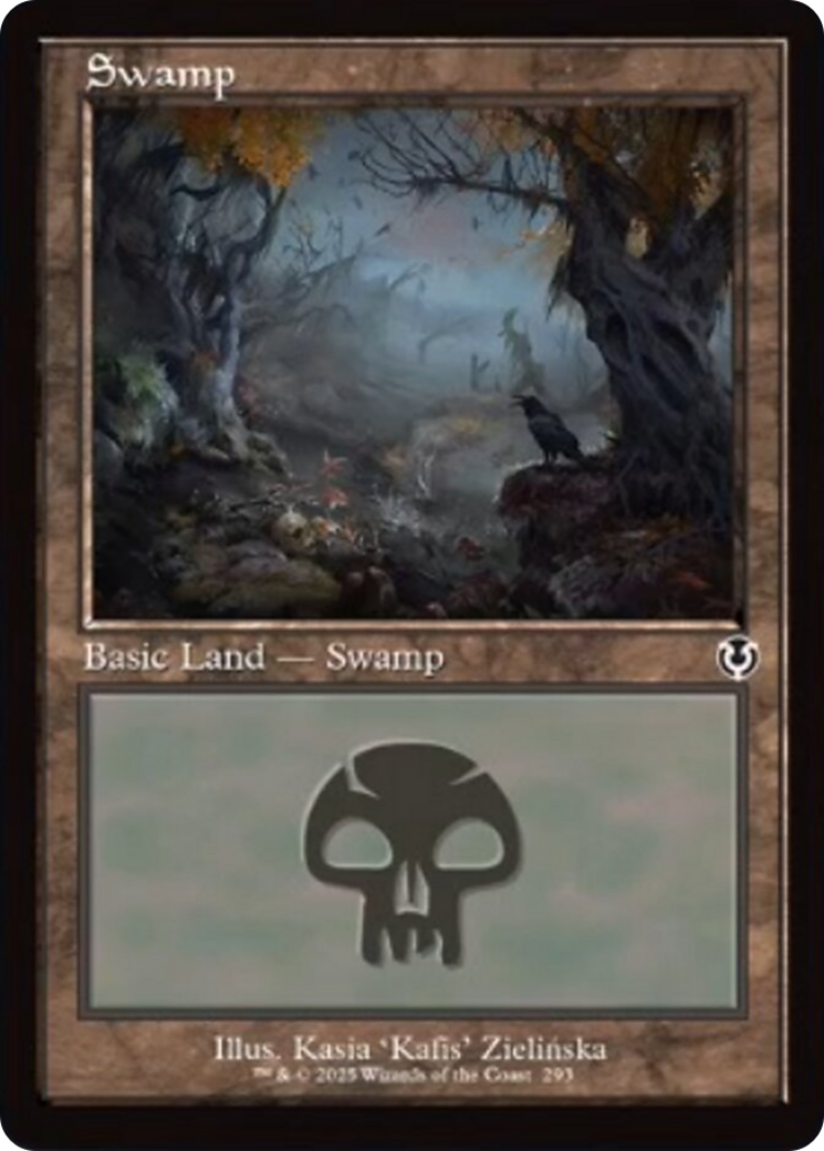 Swamp (293) (Retro Frame) [Innistrad Remastered] | Game Grid - Logan