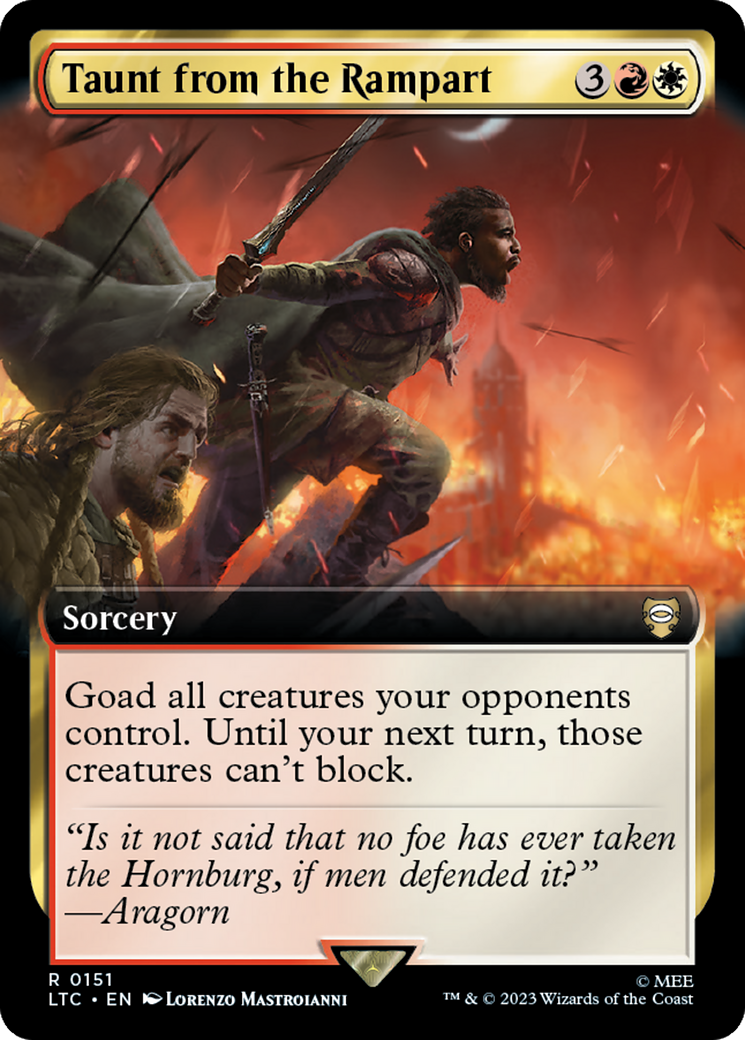 Taunt from the Rampart (Extended Art) [The Lord of the Rings: Tales of Middle-Earth Commander] | Game Grid - Logan
