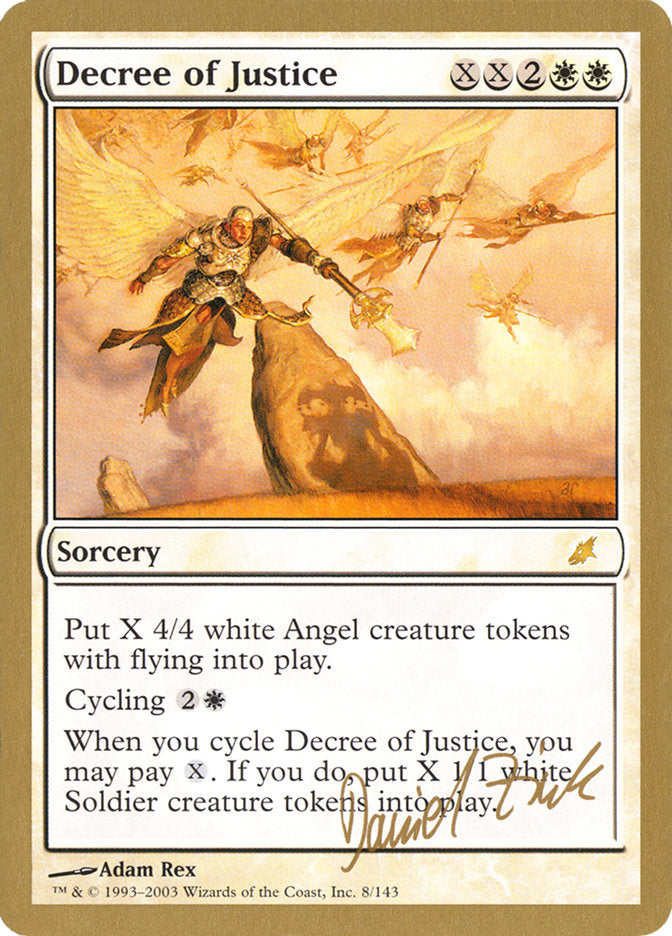 Decree of Justice (Daniel Zink) [World Championship Decks 2003] | Game Grid - Logan