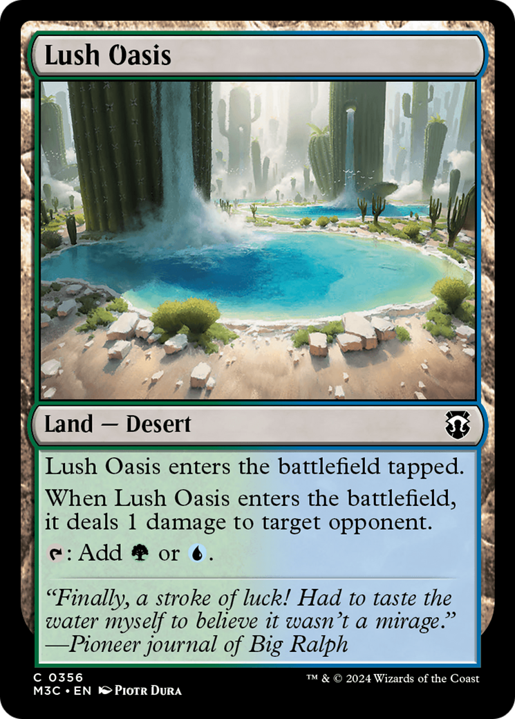 Lush Oasis (Ripple Foil) [Modern Horizons 3 Commander] | Game Grid - Logan