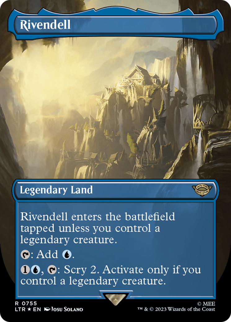 Rivendell (Borderless) (Surge Foil) [The Lord of the Rings: Tales of Middle-Earth] | Game Grid - Logan