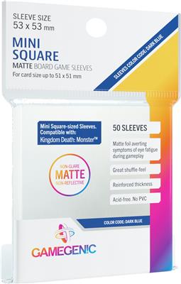 Matte Board Game Sleeves: "Mini-Square" 53x53mm (50) | Game Grid - Logan