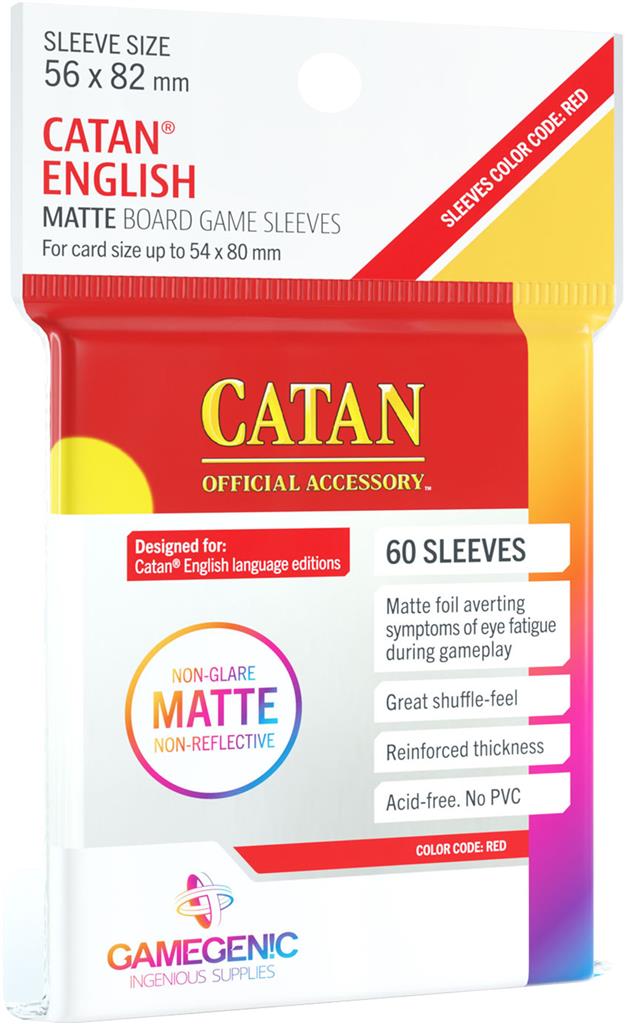 Matte Board Game Sleeves: "Catan" 56x82mm (60) | Game Grid - Logan