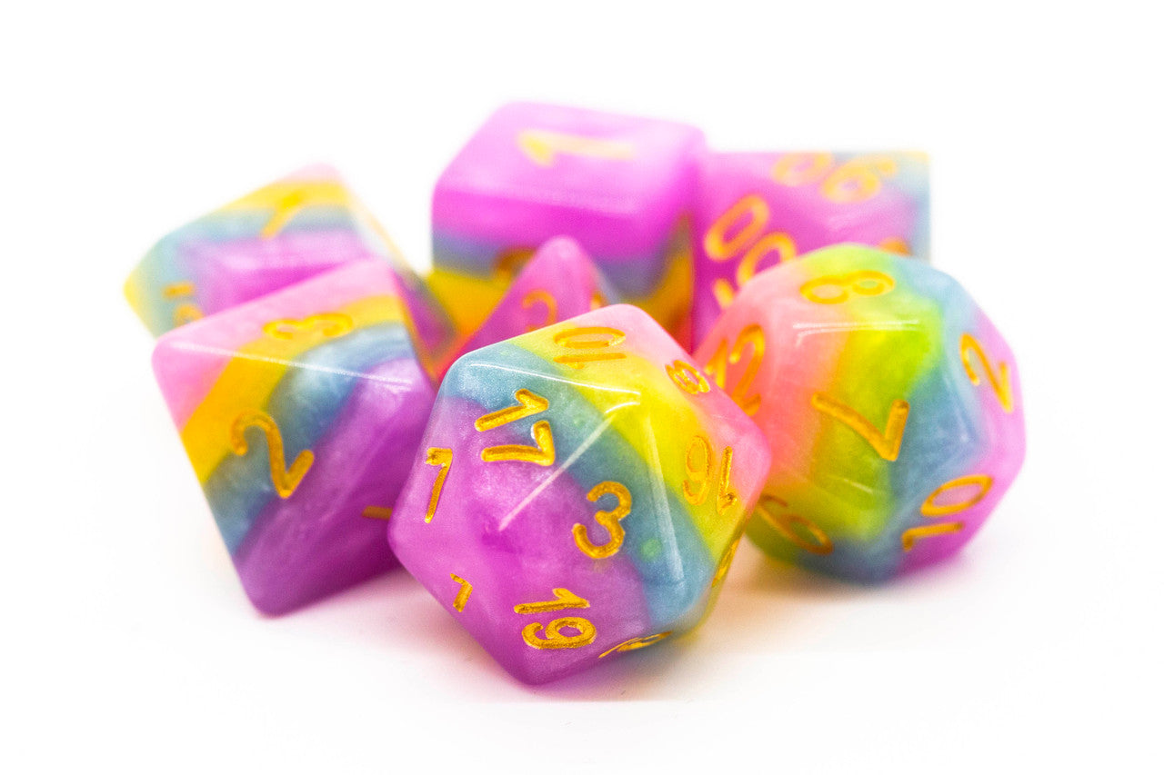 Old School: Gradients - Cotton Candy Dice Set | Game Grid - Logan