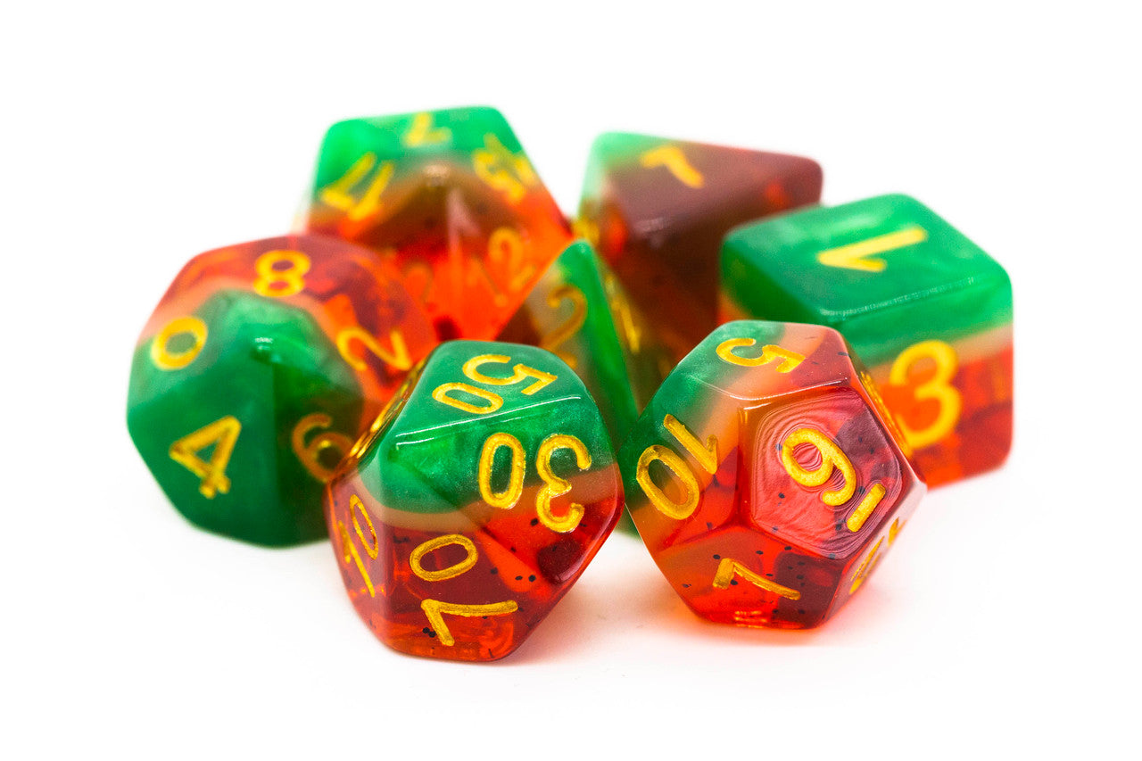 Old School: Gradients - Watermelon Yum! Dice Set | Game Grid - Logan