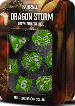 Silicone Dice Set: Green Dragon Scales | Game Grid - Logan