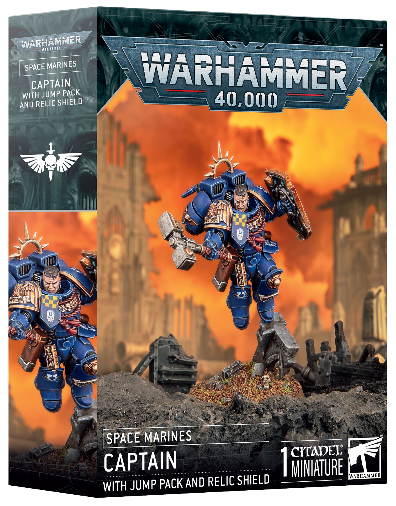 Space Marines: Captain with Jump Pack & Relic Shield | Game Grid - Logan