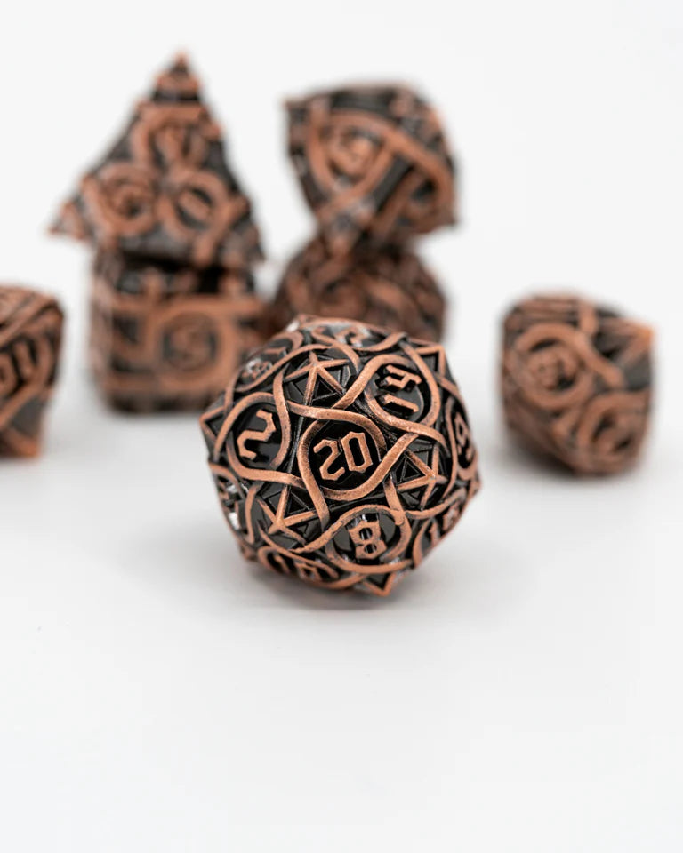 Metal RPG Dice Set: Celtic Bramble | Game Grid - Logan