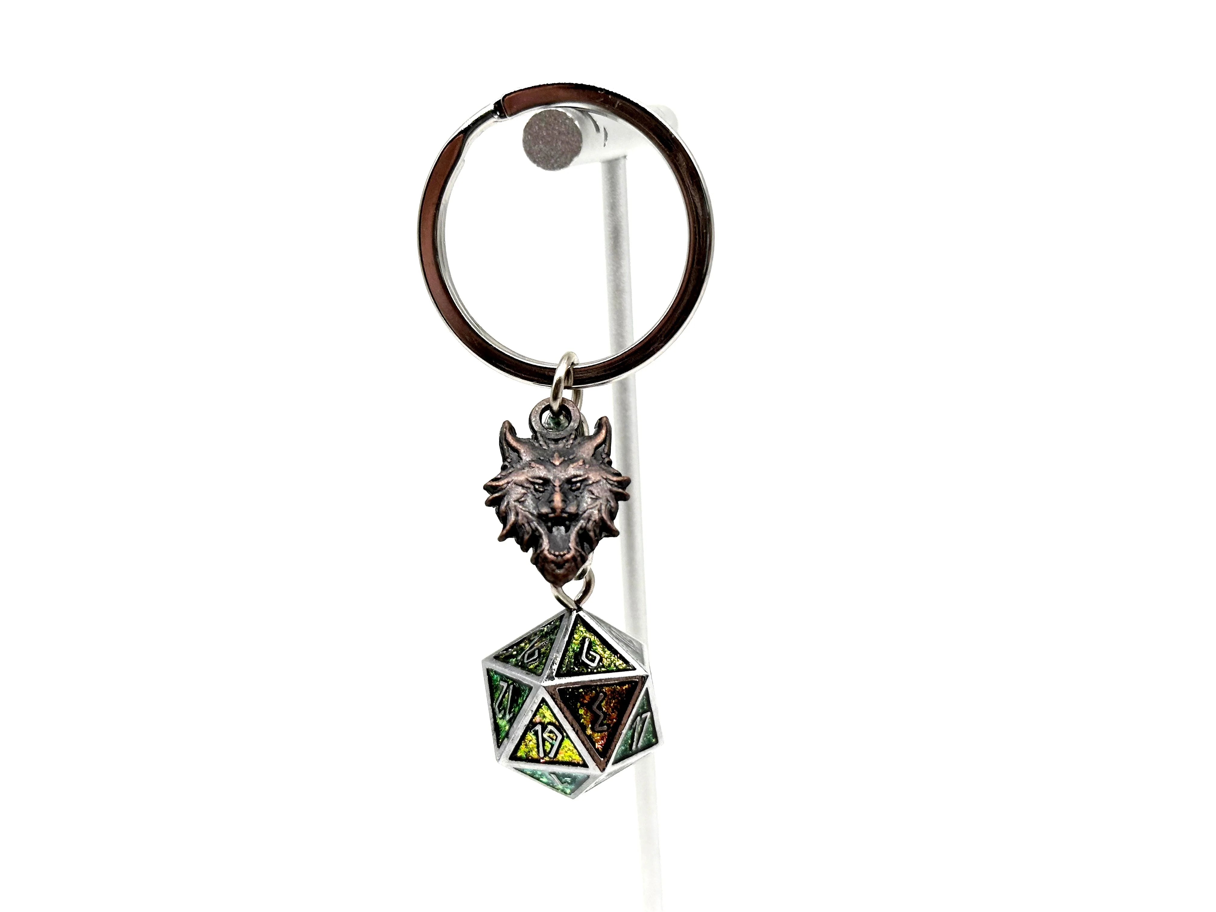 Norse D20 Keychain: Sparkle Green | Game Grid - Logan