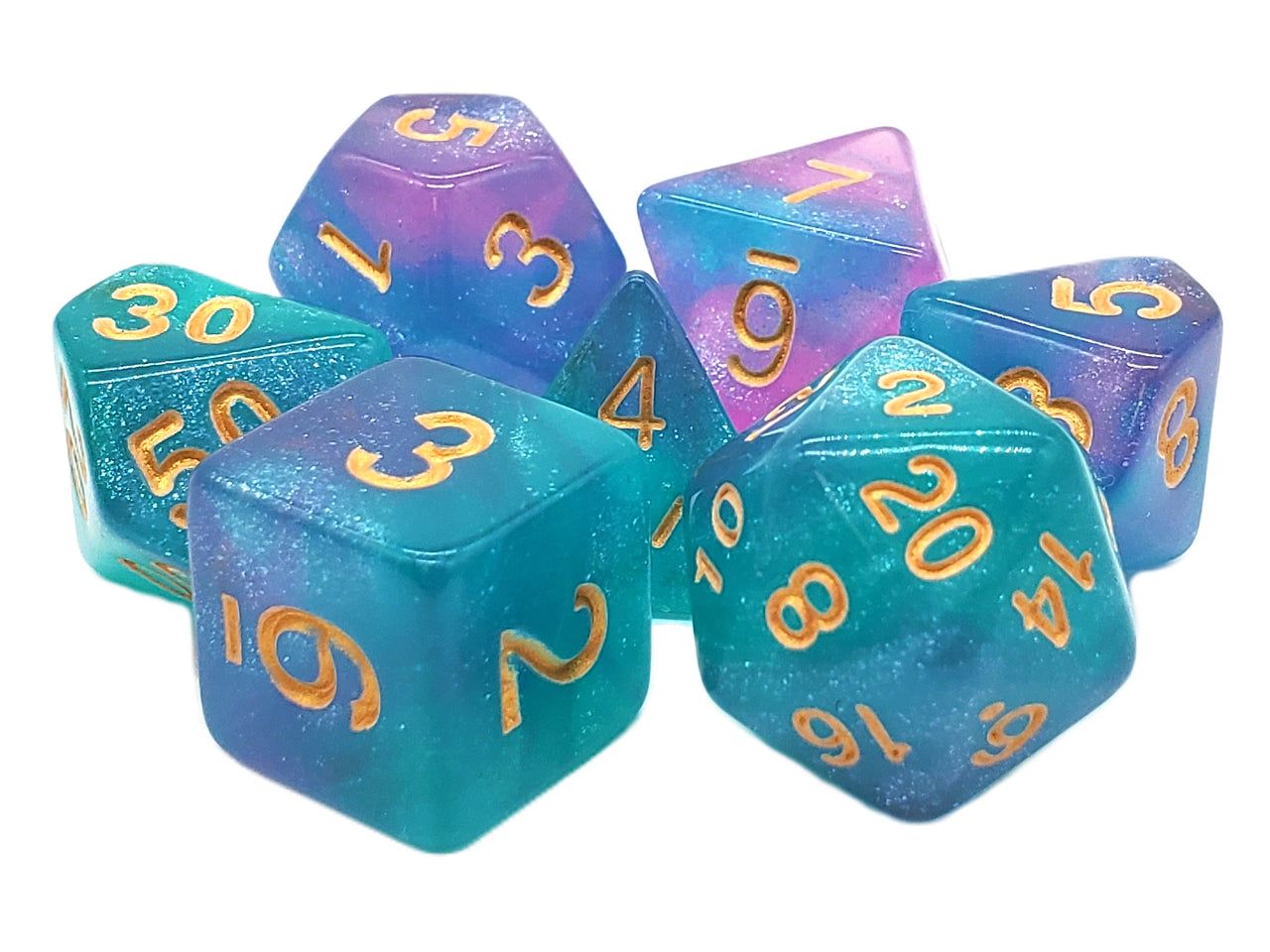 Old School: Galaxy - Northern Lights Dice Set | Game Grid - Logan