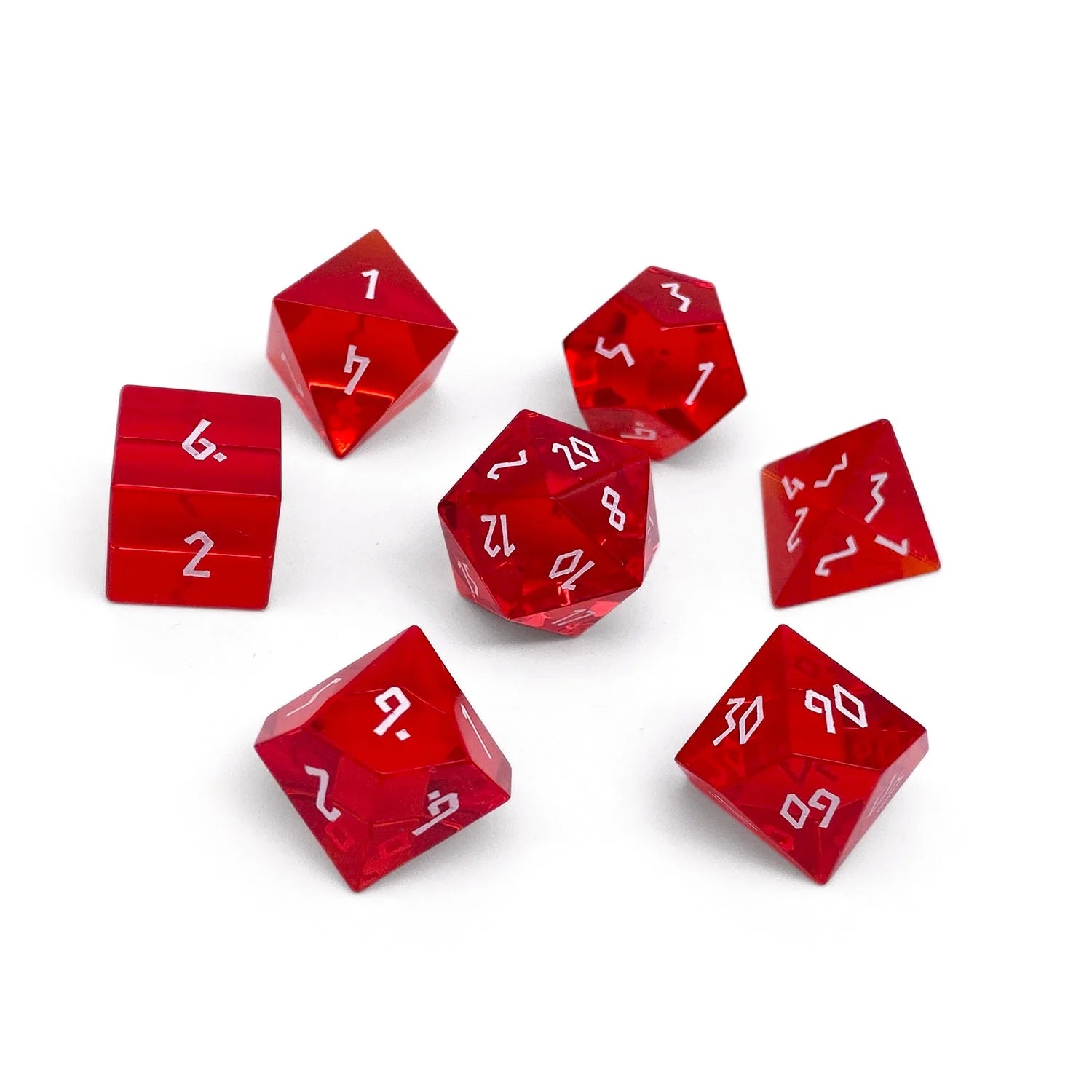 Gemstone RPG Dice Set: Zircon - Ruby | Game Grid - Logan