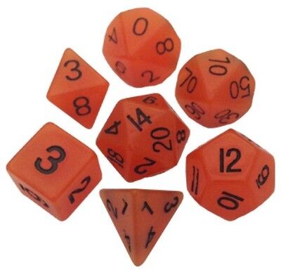Mini RPG Dice Set: Glow Orange | Game Grid - Logan