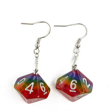 Galaxy D10 Earrings: Glitter Rainbow | Game Grid - Logan