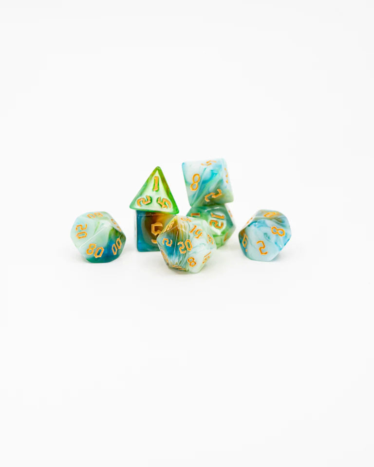 Acrylic RPG Dice Set: Zephyr Strike | Game Grid - Logan