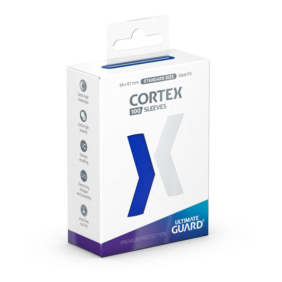Cortex Sleeves: Standard Size Matte - Blue (100) | Game Grid - Logan