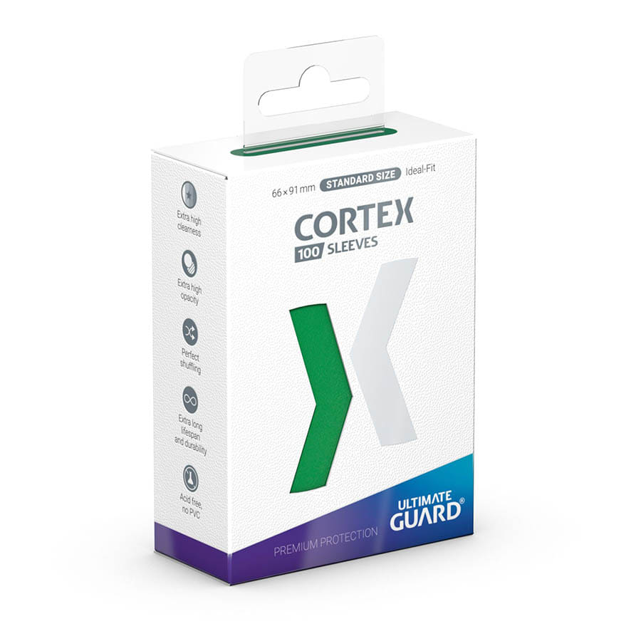 Cortex Sleeves: Standard Size Matte - Green (100) | Game Grid - Logan