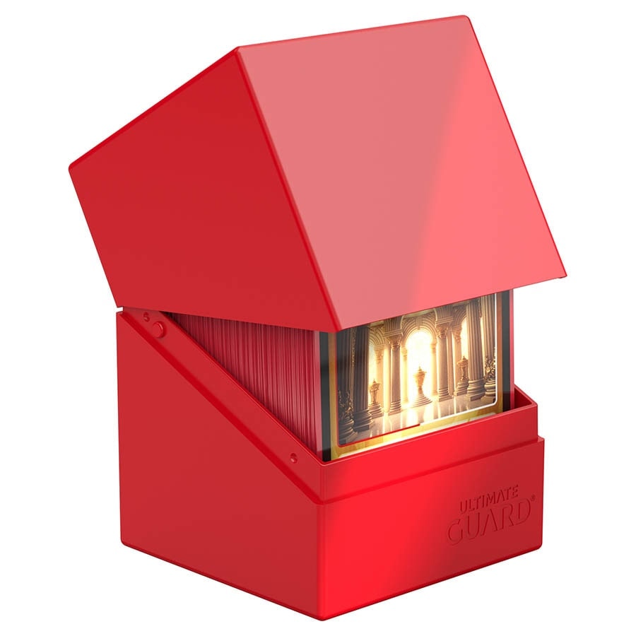 Boulder 100+ Deck Box: Solid Red | Game Grid - Logan