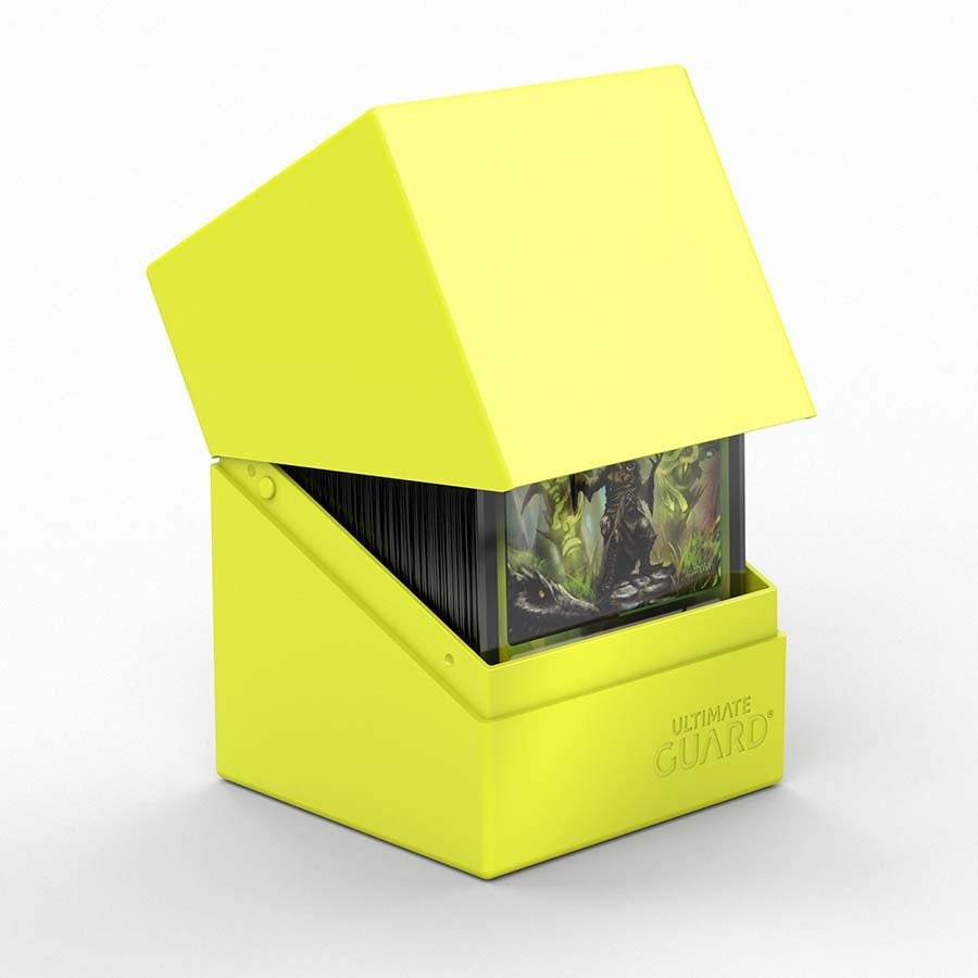Boulder 100+ Deck Box: Neon Yellow | Game Grid - Logan