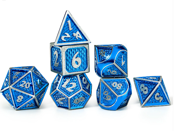 Behemoth Metal Dice: Brushed Blue | Game Grid - Logan