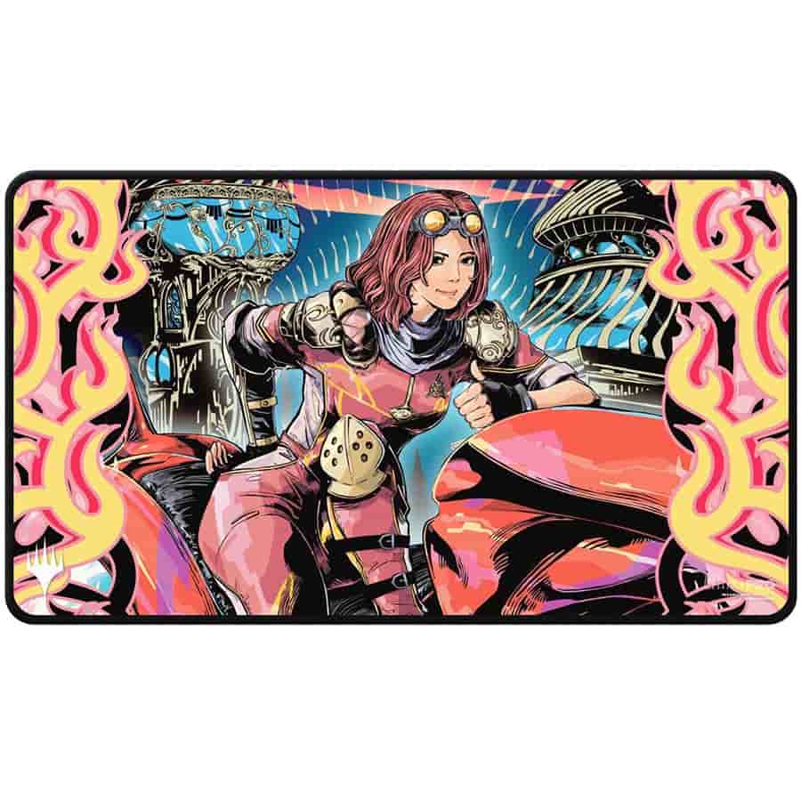 Aetherdrift Playmat: Chandra, Spark Hunter | Game Grid - Logan