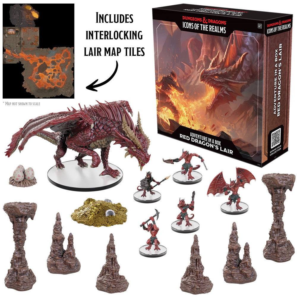 D&D Icons of the Realms Miniatures: Red Dragon's Lair | Game Grid - Logan