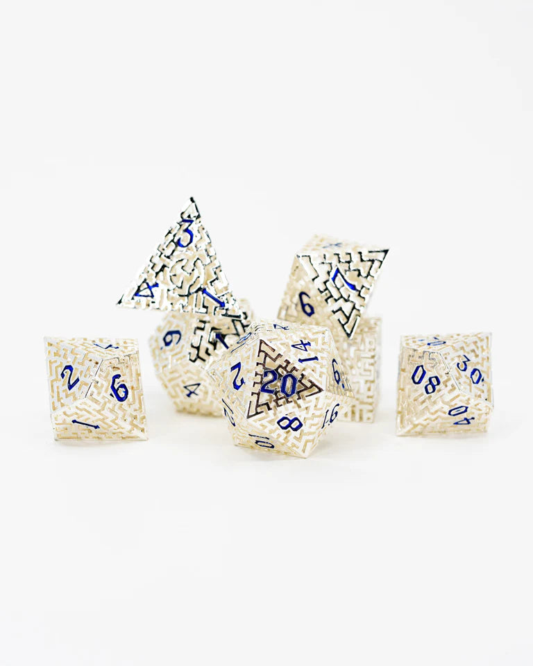 Hollow Maze Metal RPG Dice Set: Escher | Game Grid - Logan