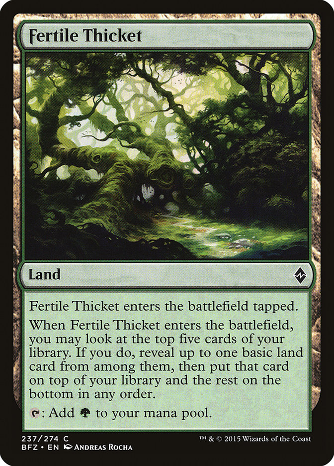 Fertile Thicket [Battle for Zendikar] | Game Grid - Logan