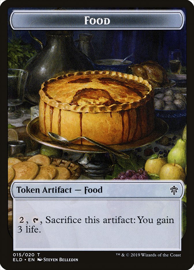 Faerie // Food (15) Double-Sided Token [Throne of Eldraine Tokens] | Game Grid - Logan