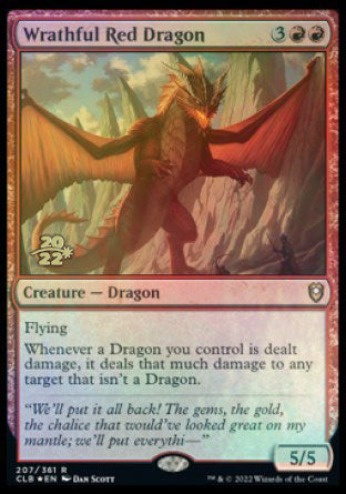 Wrathful Red Dragon [Commander Legends: Battle for Baldur's Gate Prerelease Promos] | Game Grid - Logan