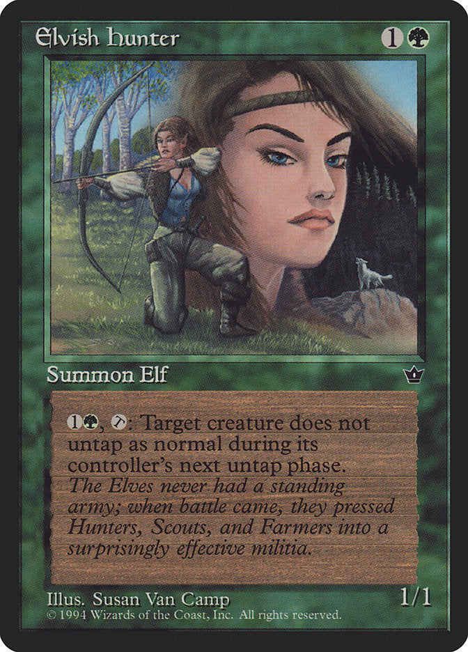 Elvish Hunter (Susan Van Camp) [Fallen Empires] | Game Grid - Logan