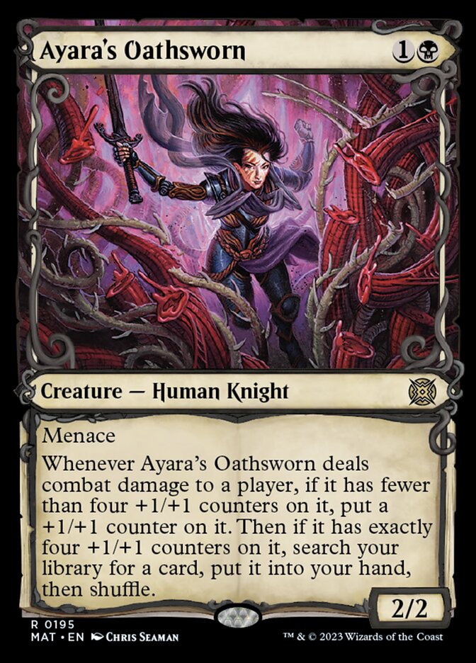 Ayara's Oathsworn (Showcase Halo Foil) [March of the Machine: The Aftermath] | Game Grid - Logan