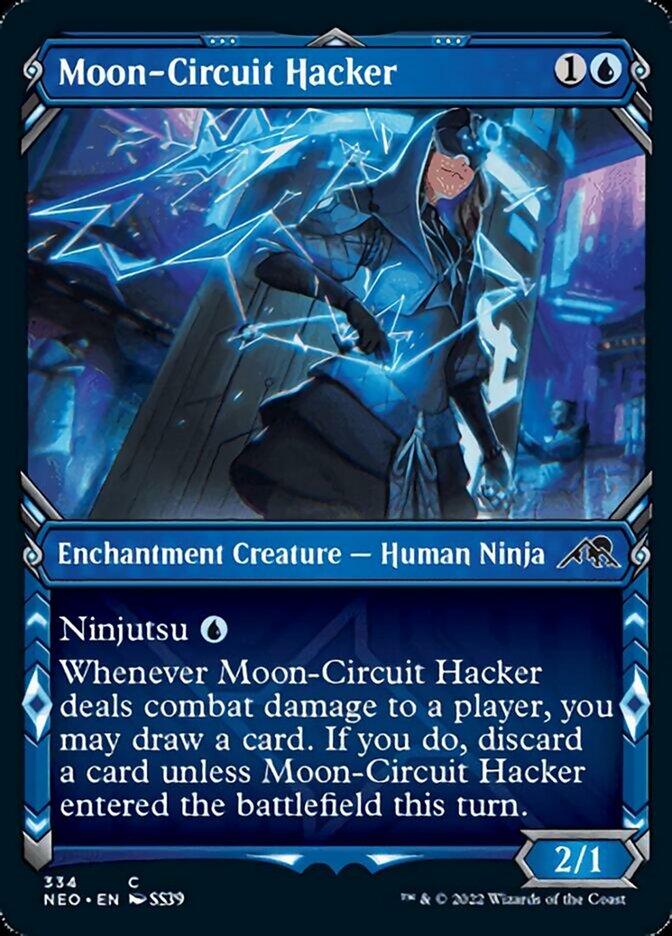 Moon-Circuit Hacker (Showcase Ninja) [Kamigawa: Neon Dynasty] | Game Grid - Logan
