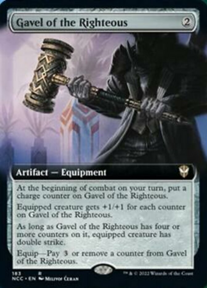 Gavel of the Righteous (Extended Art) [Streets of New Capenna Commander] | Game Grid - Logan