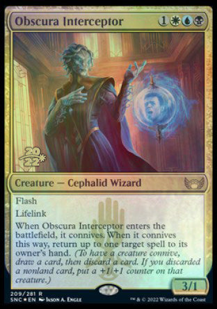 Obscura Interceptor [Streets of New Capenna Prerelease Promos] | Game Grid - Logan