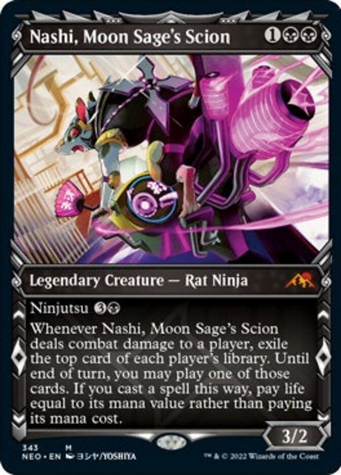 Nashi, Moon Sage's Scion (Showcase Ninja) [Kamigawa: Neon Dynasty] | Game Grid - Logan